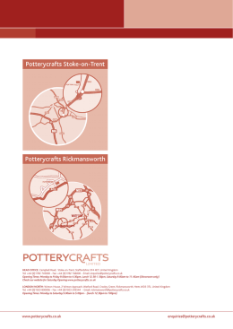 www.potterycrafts.co.uk enquiries@potterycrafts.co.uk