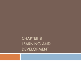 Chap 08-Learning and Development