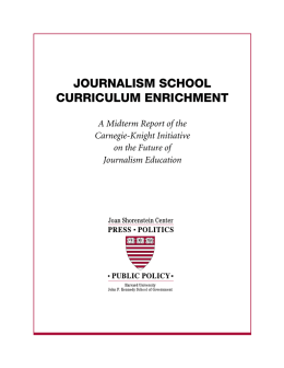 Journalism School Curriculum Enrichment