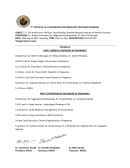 2nd MOGS DR. N A PURANDARE POSTGRADUATE TEACHING