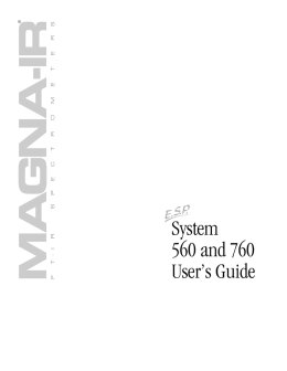 System 560 and 760 User`s Guide