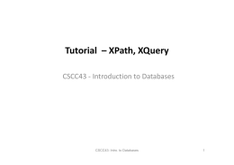 Tutorial – XPath, XQuery