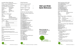 XSLT and XPath Quick Reference