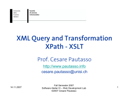 XML Query and Transformation XPath - XSLT