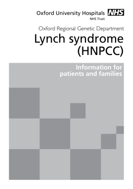 Lynch syndrome (HNPCC)