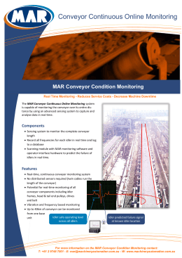 Conveyor Continuous Online Monitoring