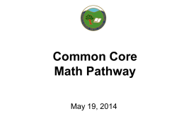High School Math Pathway Presentation - Fairfield