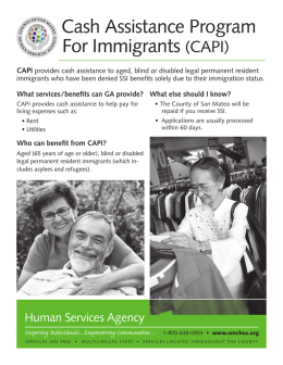 Cash Assistance Program For Immigrants (CAPI)