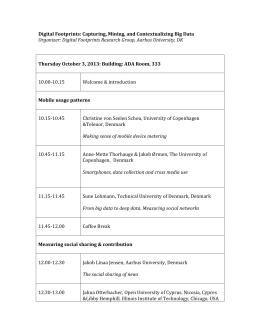 seminar programme - Digital Footprints
