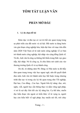 Cải tiến phương pháp giảng dạy ngữ pháp Anh văn 10