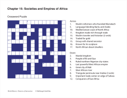 Chapter 15: Societies and Empires of Africa