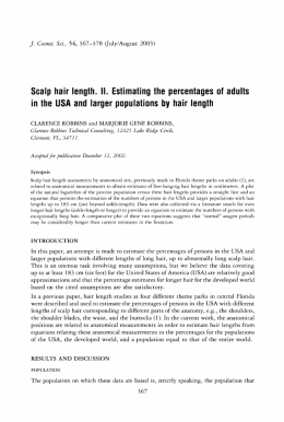 Scalp hair length. II. Estimating the percentages of