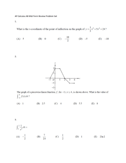 AP Calculus AB MidTerm Review