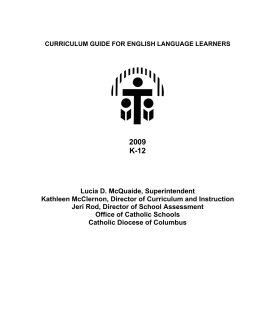 Curriculum Guide for ELL Students