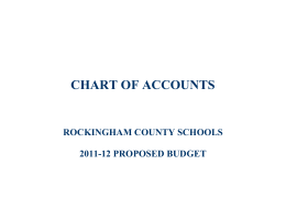chart of accounts - Rockingham County Schools