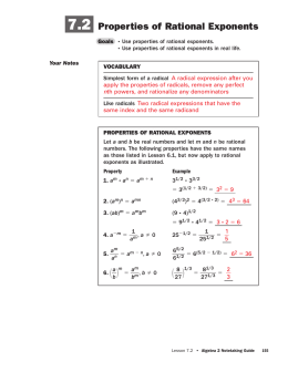 Properties of Rational Exponents