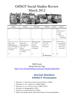 GHSGT Social Studies Review March 2012