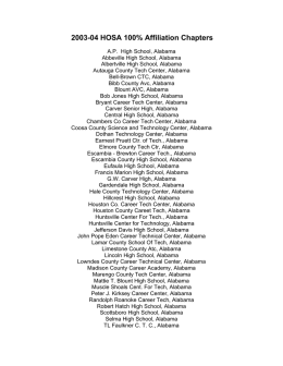 100% Affiliation Chapters