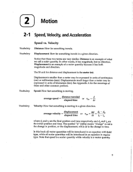 Motion Packet answer key