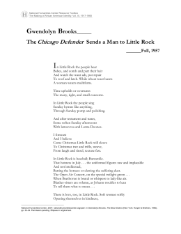 Gwendolyn Brooks, The Chicago Defender Sends a Man