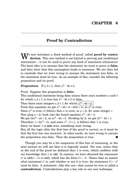CHAPTER 6 Proof by Contradiction
