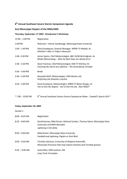Symposium Agenda - East MS Chapter of NWA/AMS