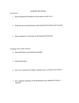 Scientiﬁc Revolution