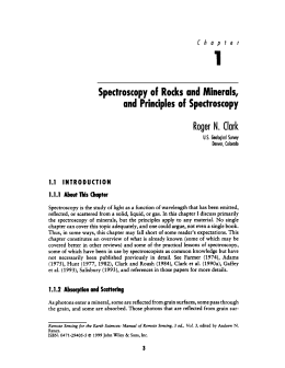 Spectroscopy of Rocks and Minerals, and Principles of