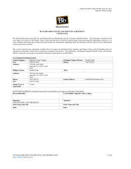 VOID IF EXECUTED AFTER: June 30, 2012 Imperial Valley College
