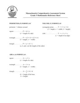 Massachusetts Comprehensive Assessment System Grade 5