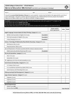 2012 GE worksheet_Final.pub - College of Liberal Arts, CSULB