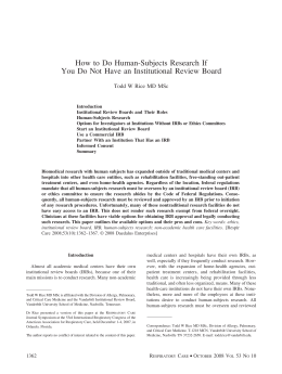 How to Do Human-Subjects Research If You Do