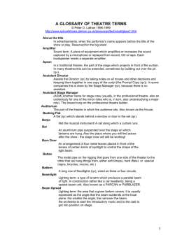 A GLOSSARY OF THEATRE TERMS