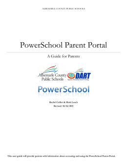 PowerSchool Parent Portal - Albemarle County Public Schools