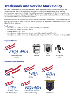 Trademark and Service Mark Policy - FBLA-PBL