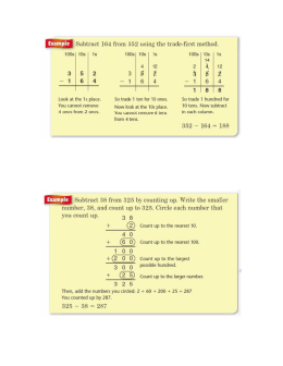 m Subtract- 164 from 352 using the trade