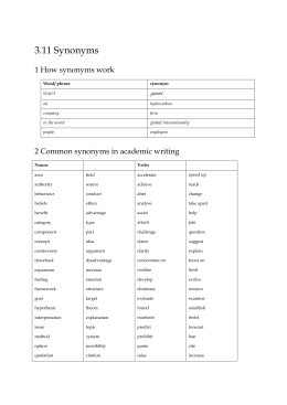 3.11 Synonyms