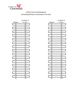 UCFlex Time and Attendance Converting Minutes to Decimals of an