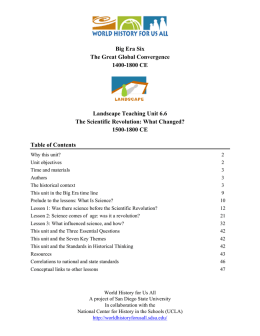 Big Era Six The Great Global Convergence 1400