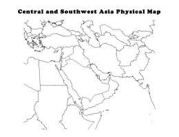 Central and Southwest Asia Physical Map