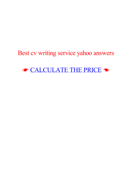 Best cv writing service yahoo answers