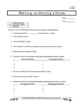 Renting vs. owning a home