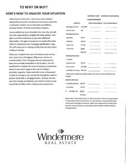 To Rent or Buy Worksheet