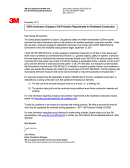 OSHA Announces Changes to Fall Protection Requirements for