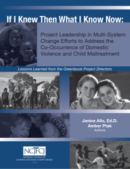 If I Knew Then What I Know Now - National Council of Juvenile and