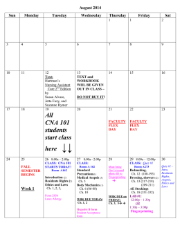 All CNA 101 students start class here ↓↓