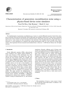 Characterization of generation±recombination noise using a physics