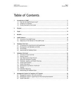 GAMP 4 - Good Automated Manufacturing Practice