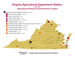 AREC Printable Map - Virginia Agricultural Experiment Station
