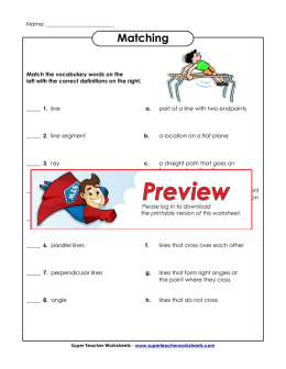 Matching - Super Teacher Worksheets